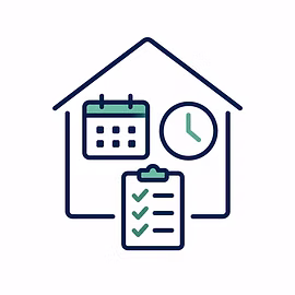 Illustration representing routine and structure